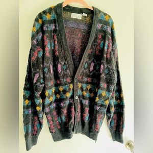 Vintage Sweater Graphix Grandpa Cardigan Size Medium